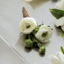 W7-4626 The FTD® White Ranunculus Boutonniere